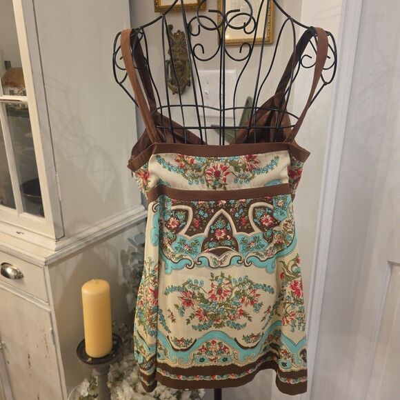 NICOLE MILLER Vtg Y2K Babydoll Boho Top Cottagecore Romantic Feminine Sz 12 - Picture 3 of 8